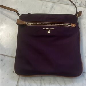 Michael Kors burgundy and Tan Crossbody.
